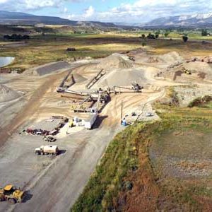 Aerial view of Western Slope Sand and Gravel yard