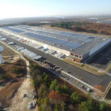 aerial of Amazon Distribution Center