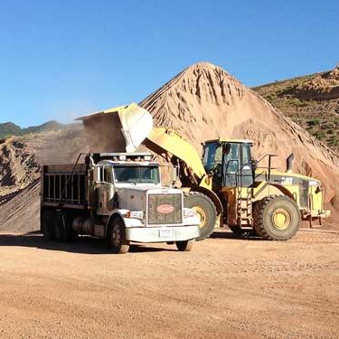 Westerns Slope truck loads gravel